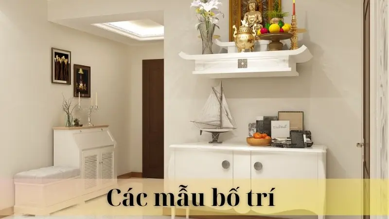 Bố trí phòng khách có bàn thờ 05