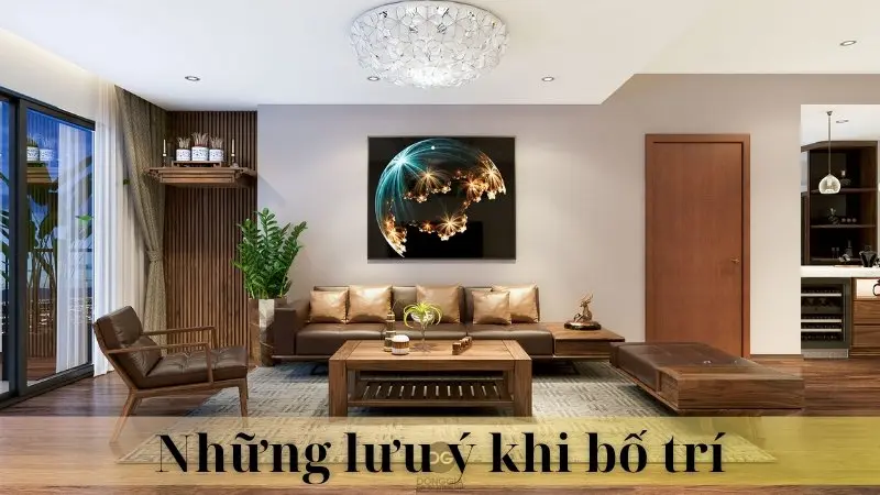 Bố trí phòng khách có bàn thờ 06