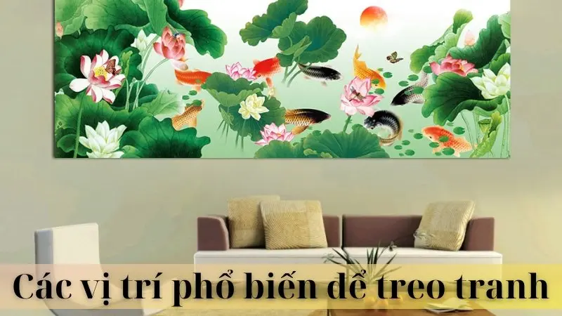 Cách bố trí tranh treo tường phòng khách 03