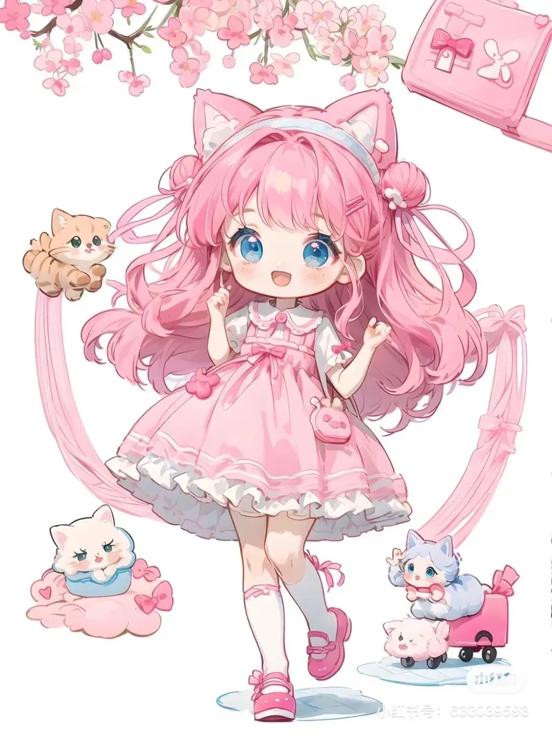 Cực đơn giản nhưng vẫn xinh xắn với hình ảnh chibi nữ cute đơn giản