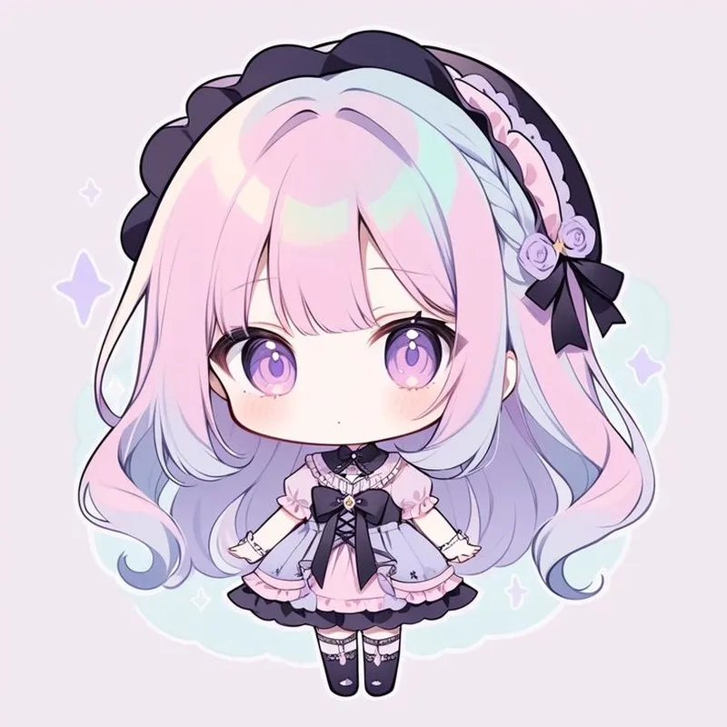 Đáng yêu tuyệt đối với hình anime nữ cute chibi