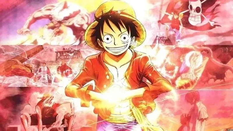 Ảnh Luffy Nika, hình ảnh đầy ấn tượng của thần mặt trời trong One Piece, tạo sự thu hút đặc biệt.