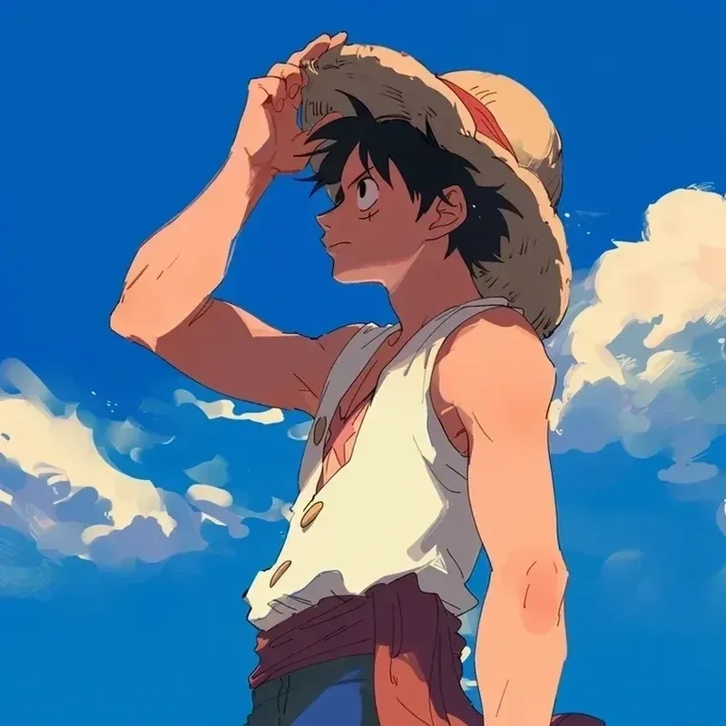 Hình avatar Luffy mang đến sự mạnh mẽ, năng động, giúp bạn nổi bật trên mạng xã hội.