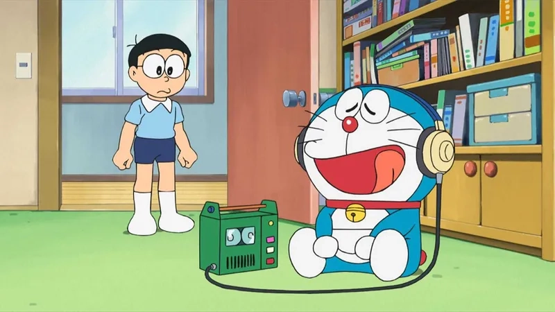 Gợi nhớ tuổi thơ với hình ảnh Nobita và Doraemon