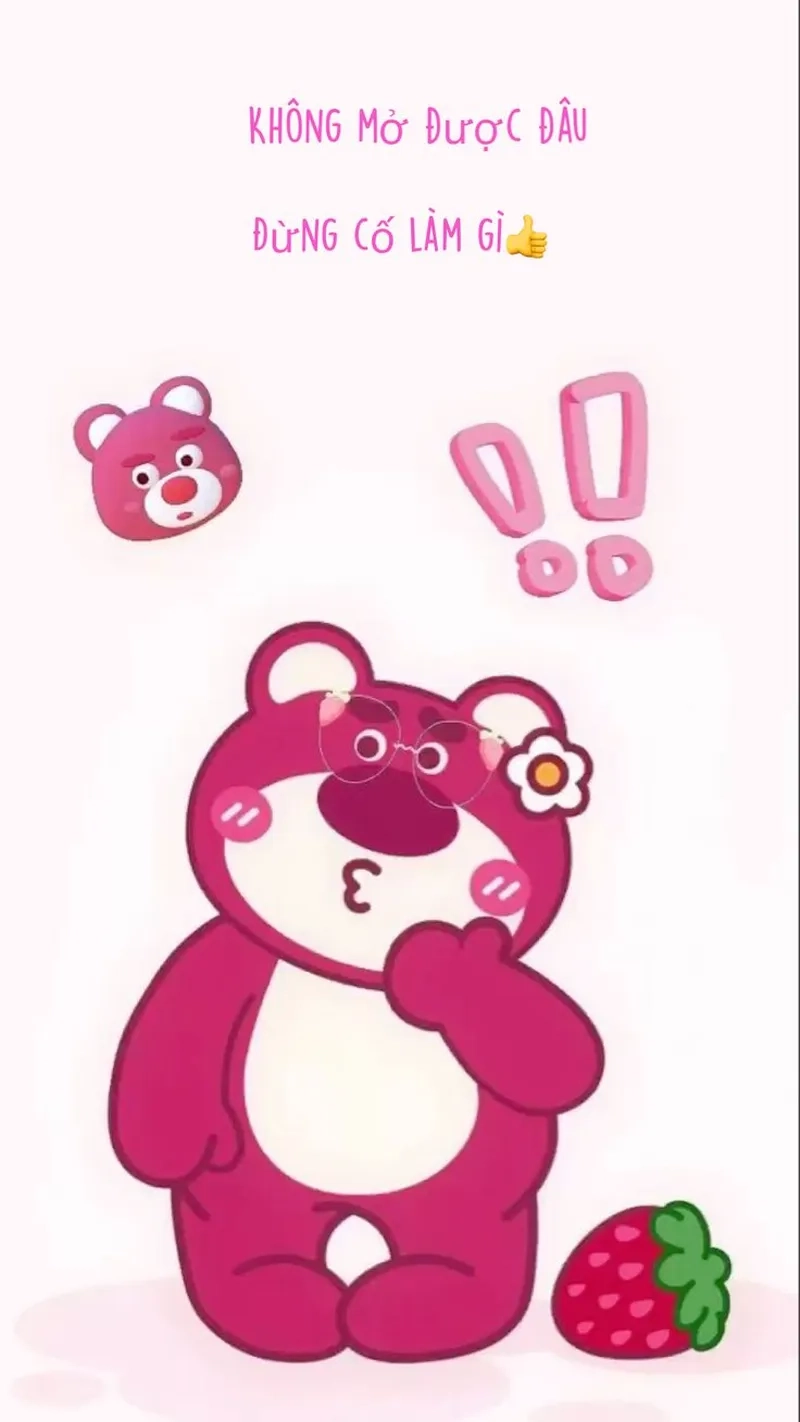 Fan Lotso không thể bỏ lỡ hình nền gấu dâu lotso cực đáng yêu