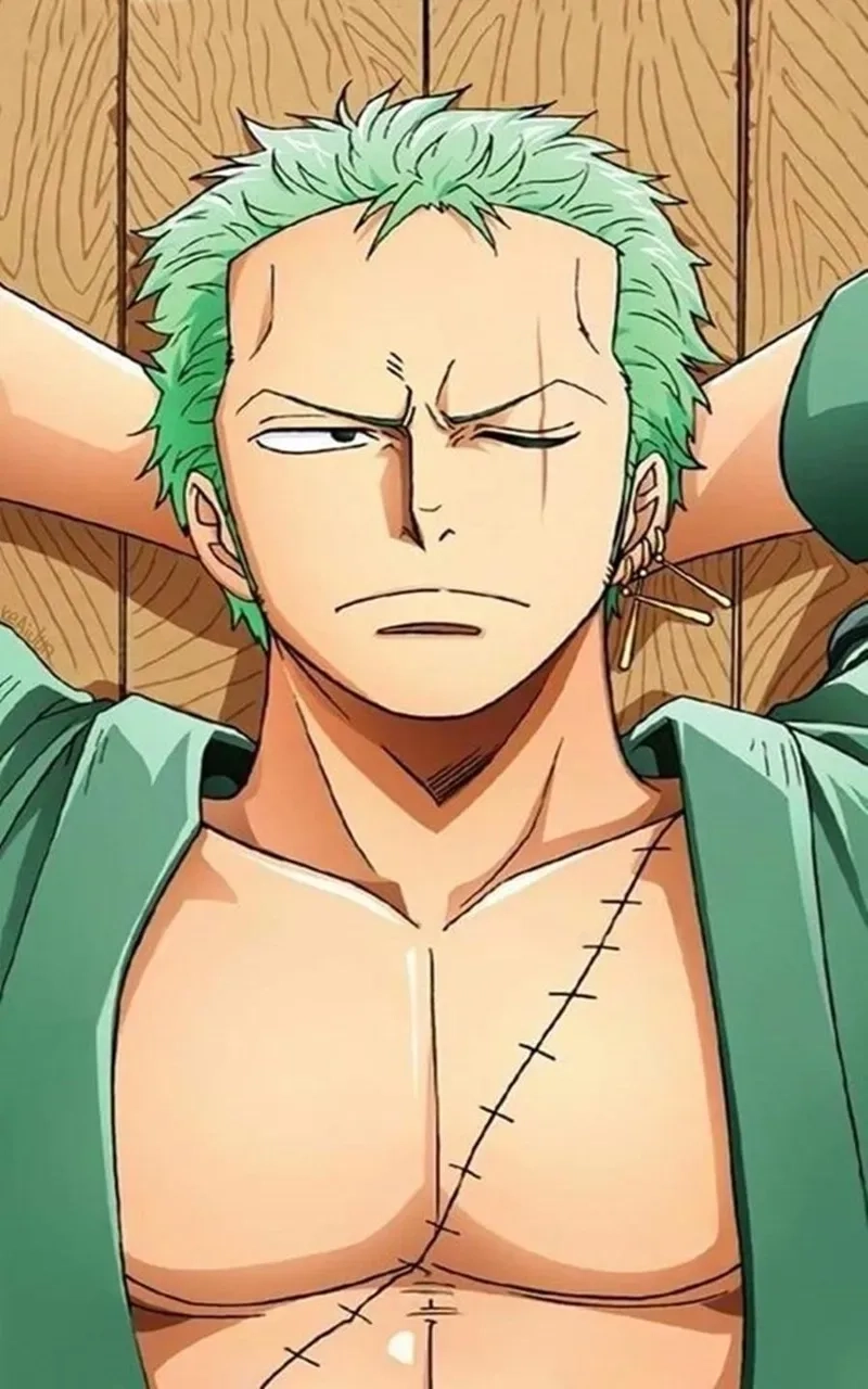 Một Zoro đầy uy lực trong ảnh nền One Piece Zoro đẹp mắt.