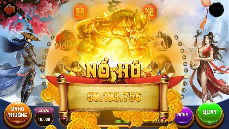 Giao diện trò chơi Nổ Hũ XOCDIA88 với bảng trả thưởng chi tiết, hỗ trợ người chơi nắm bắt cơ hội thắng.