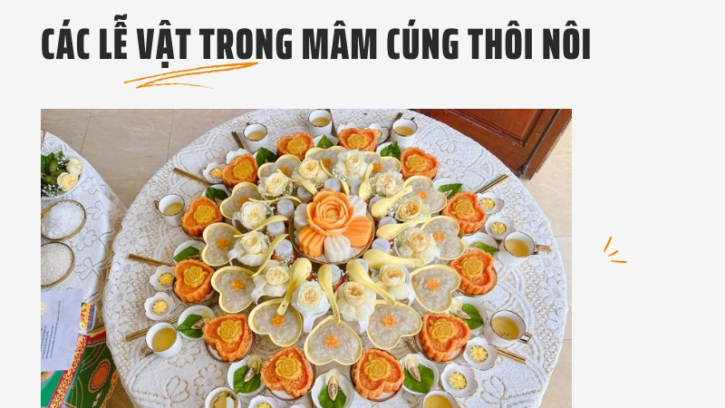 Những món cần có trong mâm cúng thôi nôi