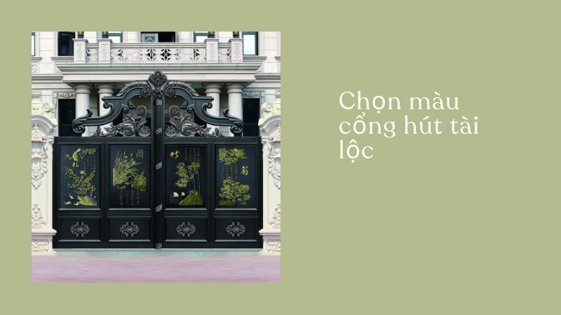 Màu sắc cổng hợp mệnh giúp gia chủ phát tài