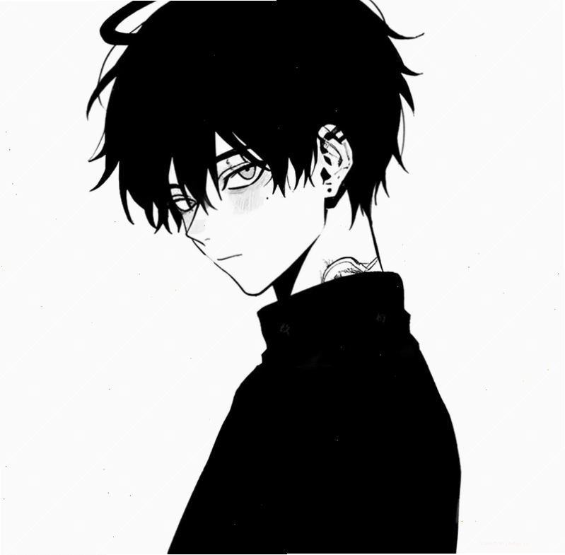 Ảnh anime boy lạnh lùng cầm kiếm với ánh mắt sắc bén