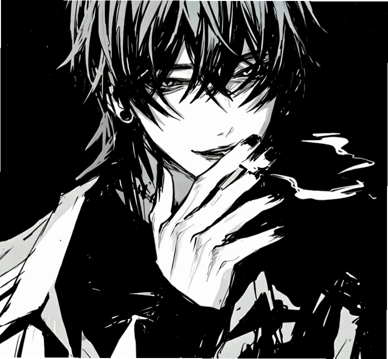 Ảnh anime nam đen trắng