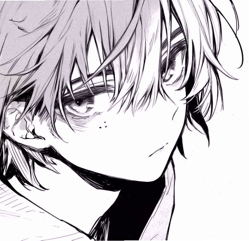 Ảnh anime nam đen trắng