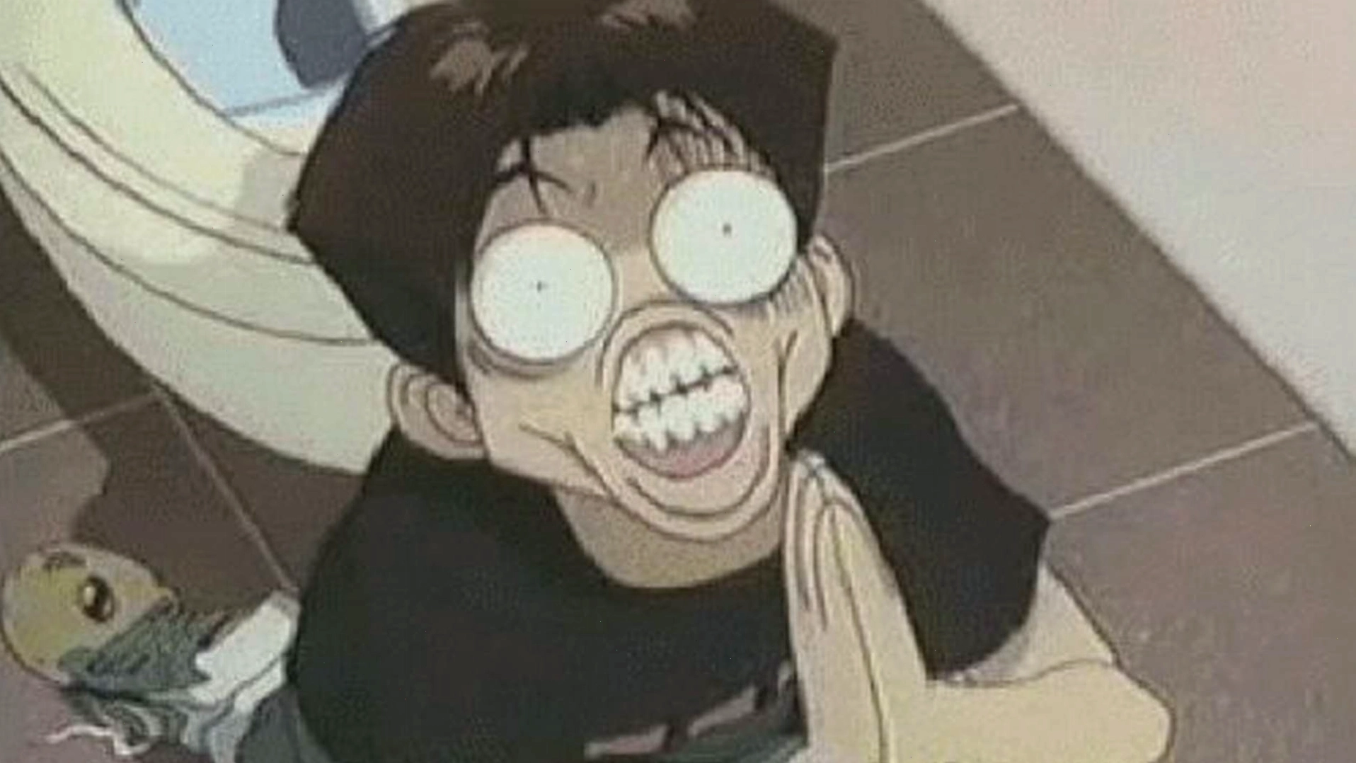 Ảnh meme anime với biểu cảm mặt hài