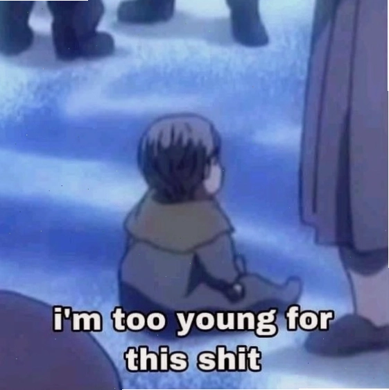 Ảnh meme anime với nhân vật trẻ con