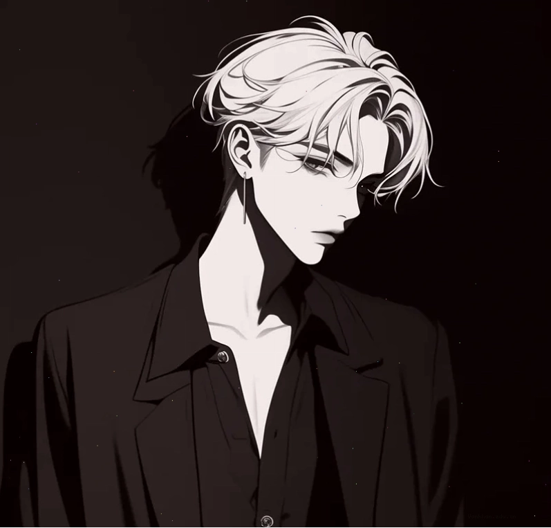 Ảnh sad girl anime đen trắng đầy cảm xúc