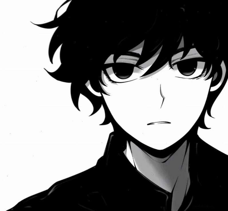Ảnh trai anime nam lạnh lùng trắng đen