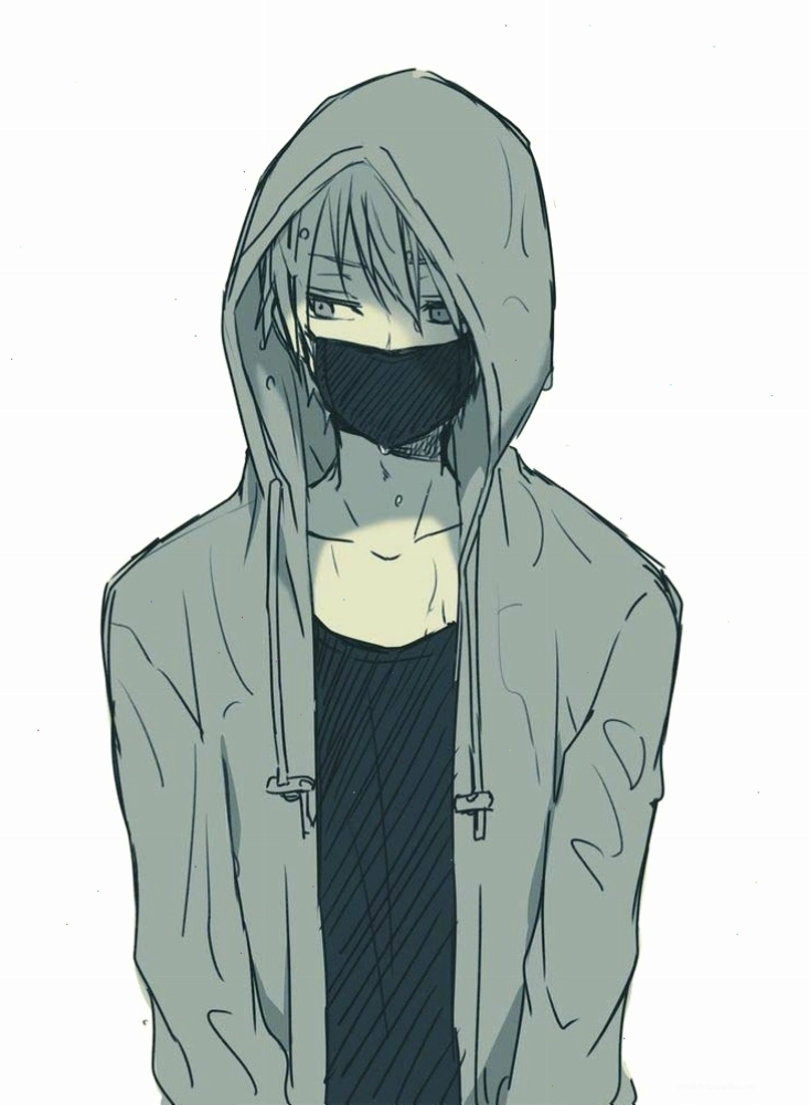 Anime boy với biểu cảm lạnh lùng che mặt bằng tay