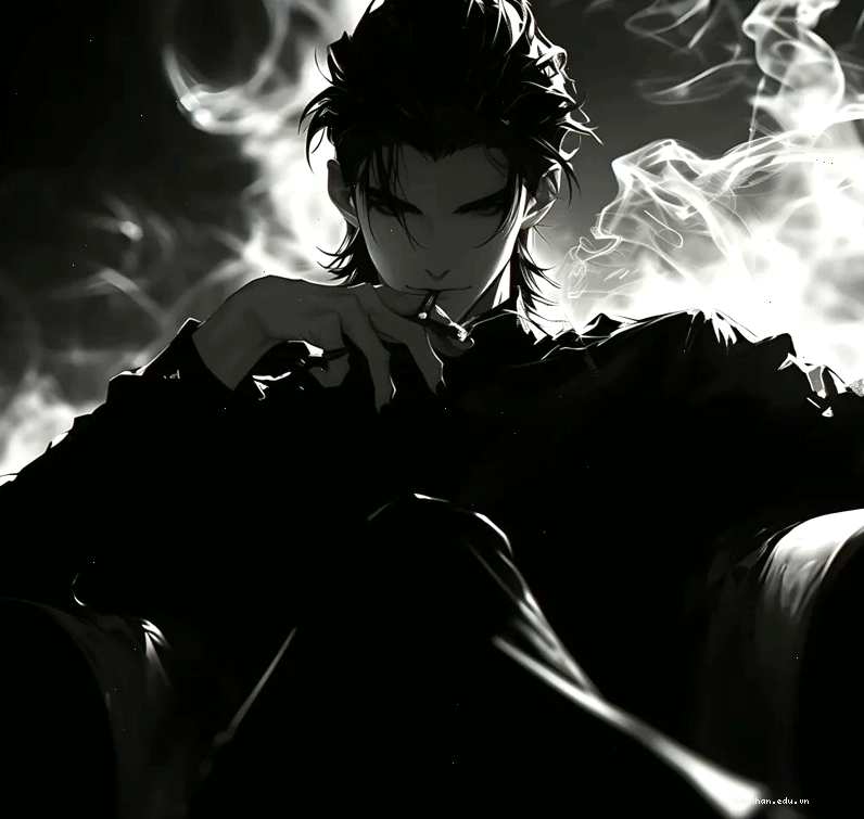Anime boy với mái tóc dài và vẻ ngoài lãng tử