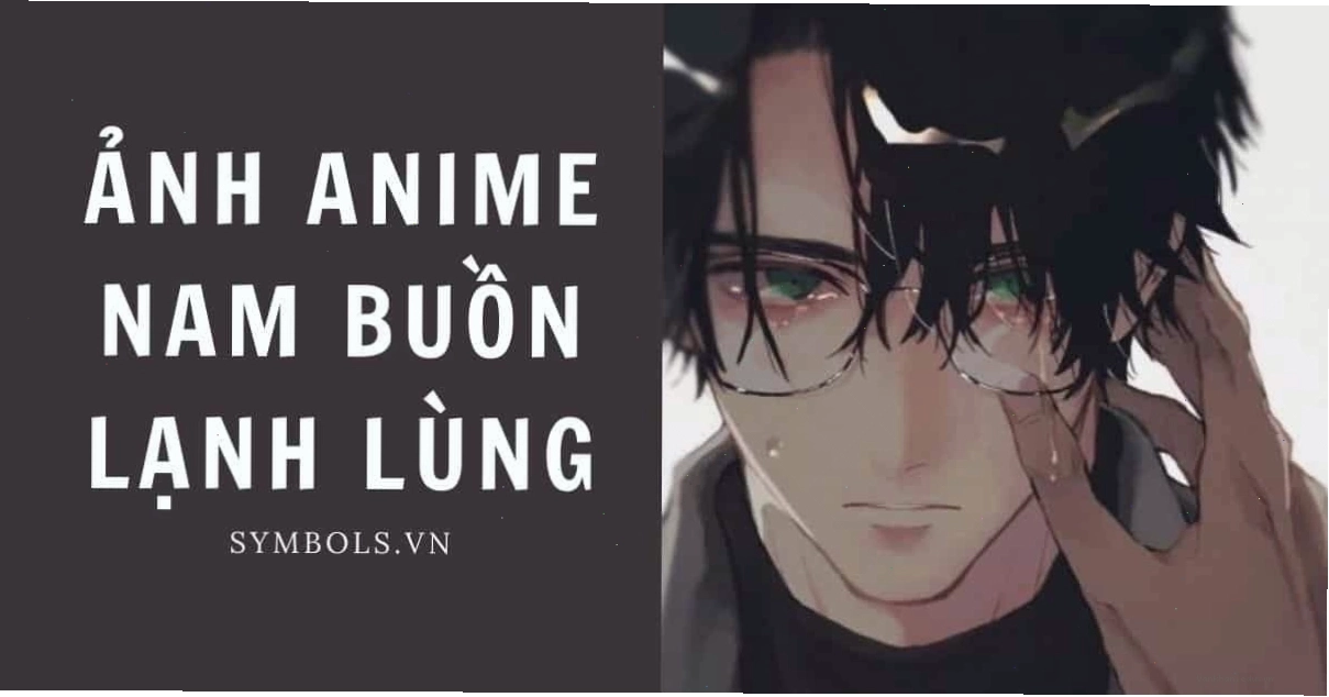 Avatar anime nam buồn lạnh lùng với ánh mắt sâu thẳm