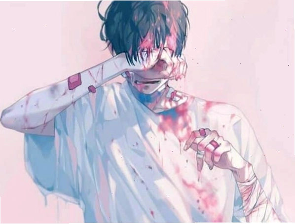 Avatar anime nam buồn với biểu cảm đau đớn