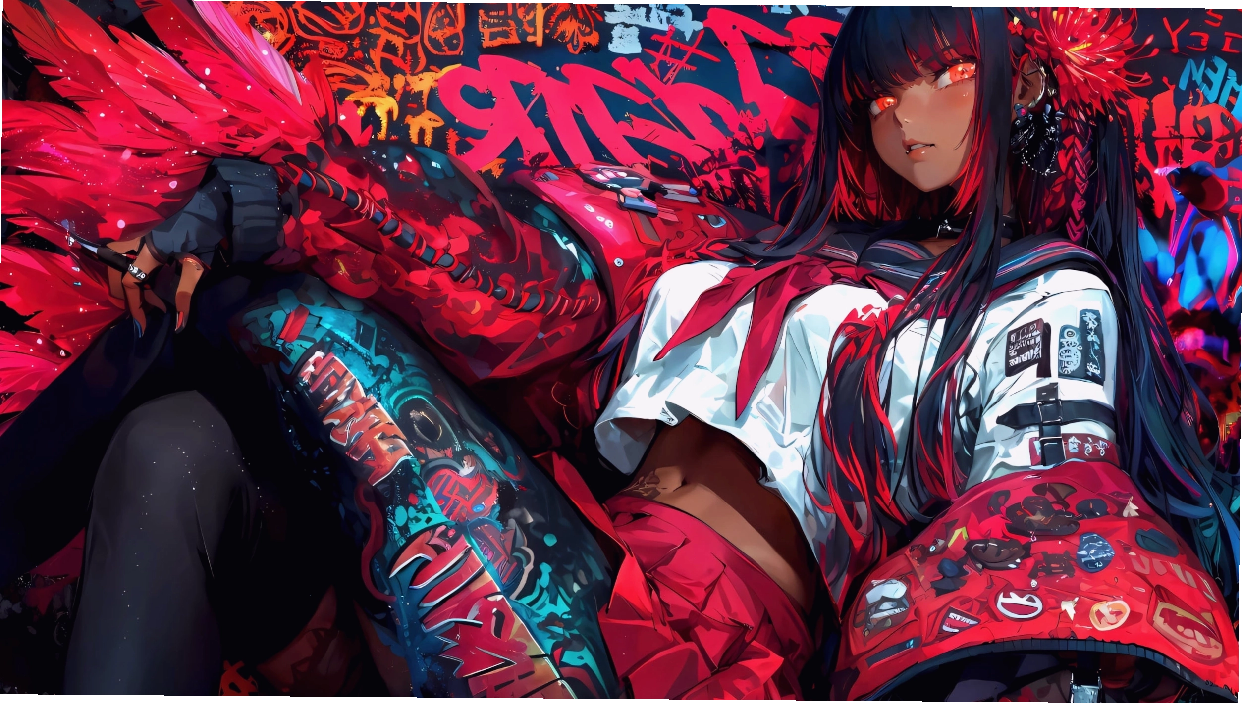 Avatar anime nam với mái tóc bạch kim và ánh mắt sắc sảo