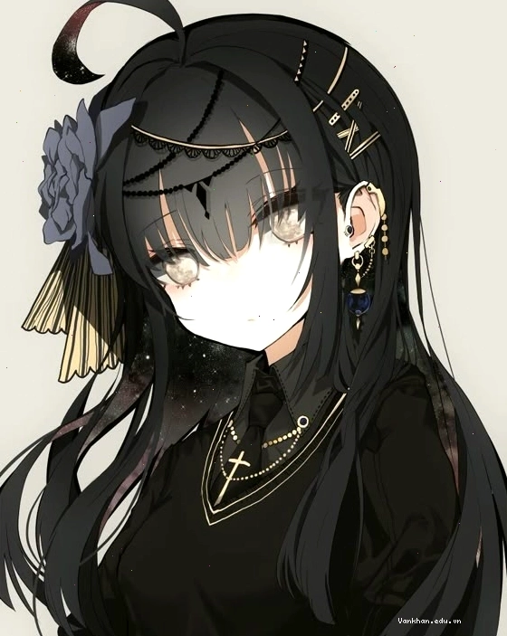 Avatar anime nữ mạnh mẽ với biểu cảm quyết đoán