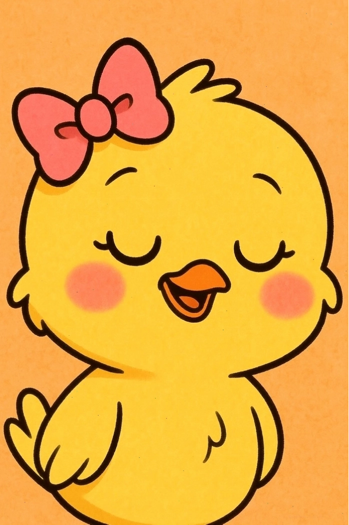 Avatar gà chibi ngộ nghĩnh với biểu cảm đáng yêu