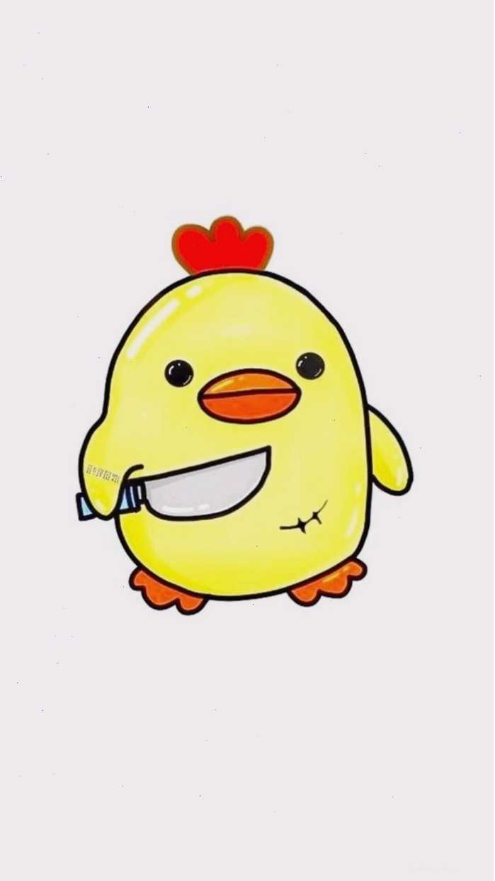 Avatar gà chibi với phong cách tối giản, đường nét thanh thoát