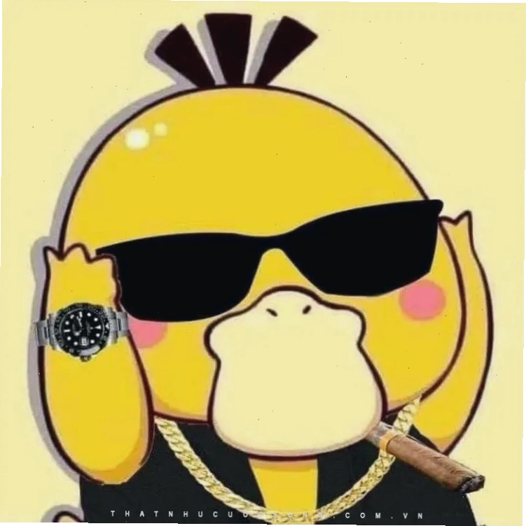 Avatar vịt vàng cute cầm ô