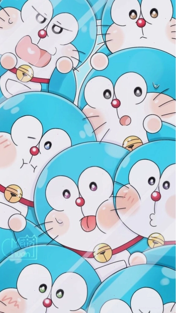 Cả đội quân Doraemon xanh biếc, tinh nghịch tràn đầy năng lượng