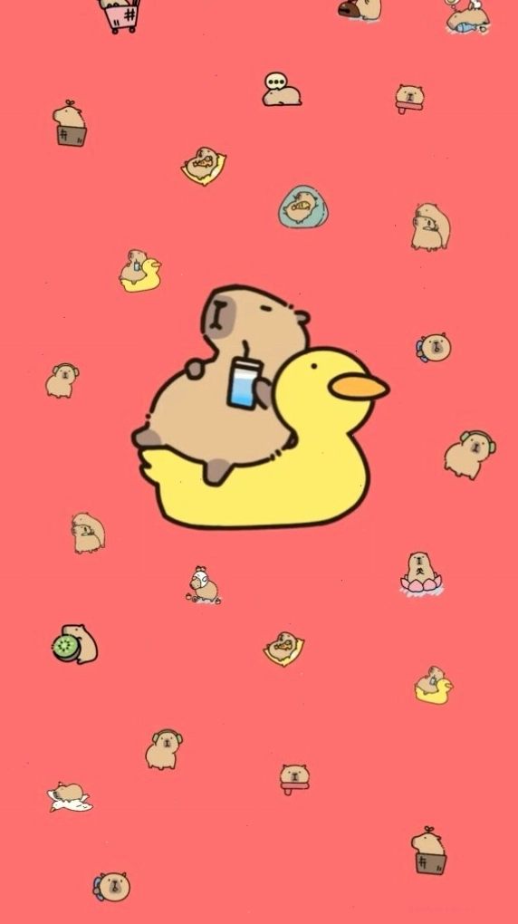 Capybara thư giãn trên phao vịt, một hình ảnh vô tri đáng yêu
