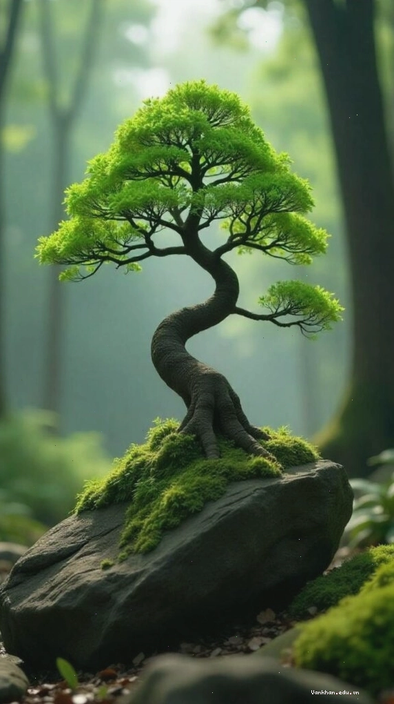 Cây bonsai đẹp và xanh tốt, mang lại tài lộc cho người mệnh Mộc