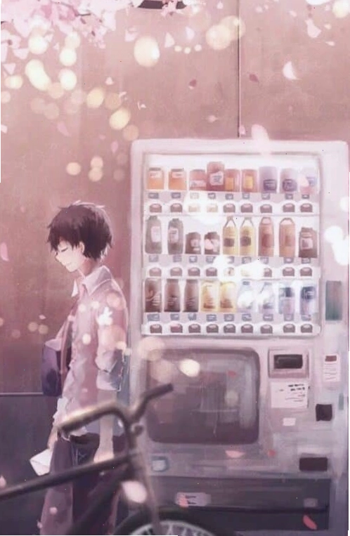 Chàng trai anime cô đơn ngồi một mình dưới mưa
