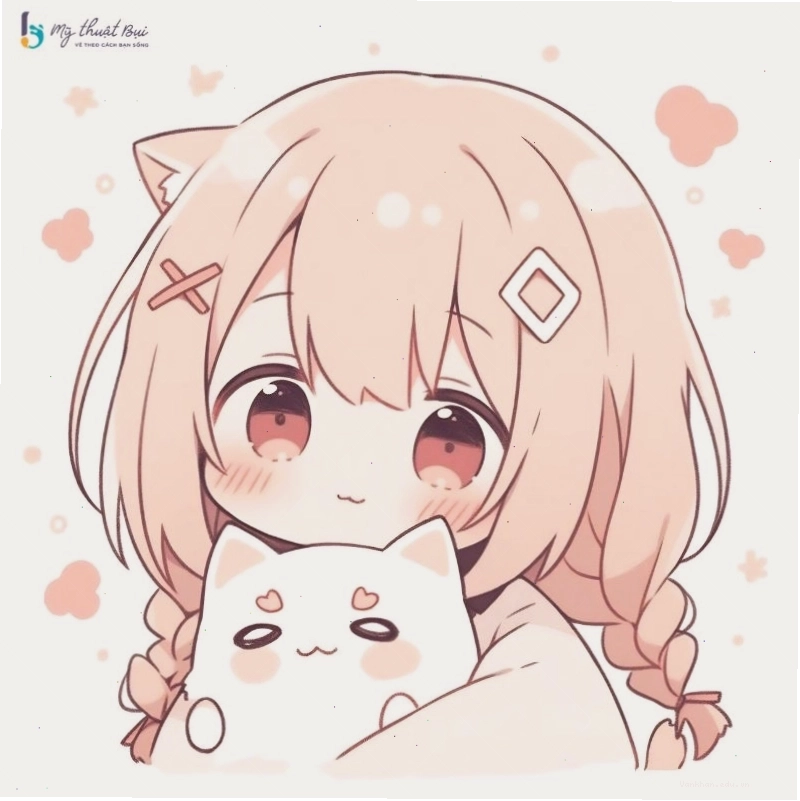 Chibi nữ với trang phục dễ thương và phụ kiện điệu đà