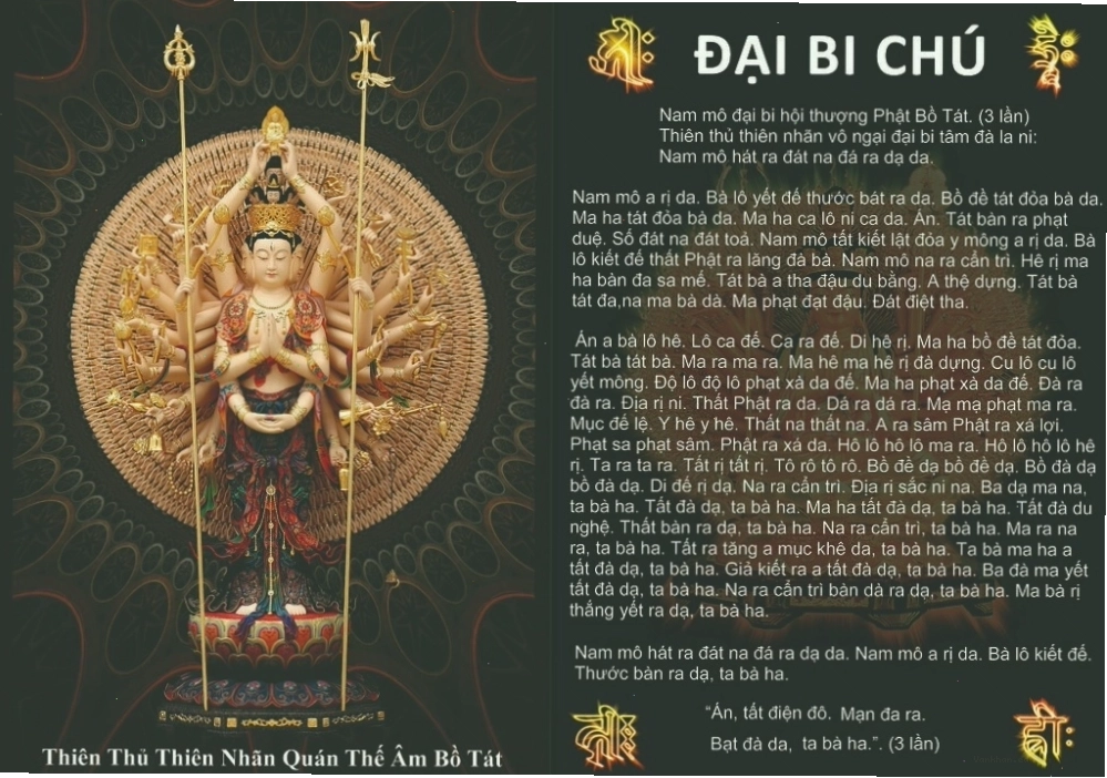 Chú Đại Bi là bài chú thuộc về Pháp Môn Mật Tông