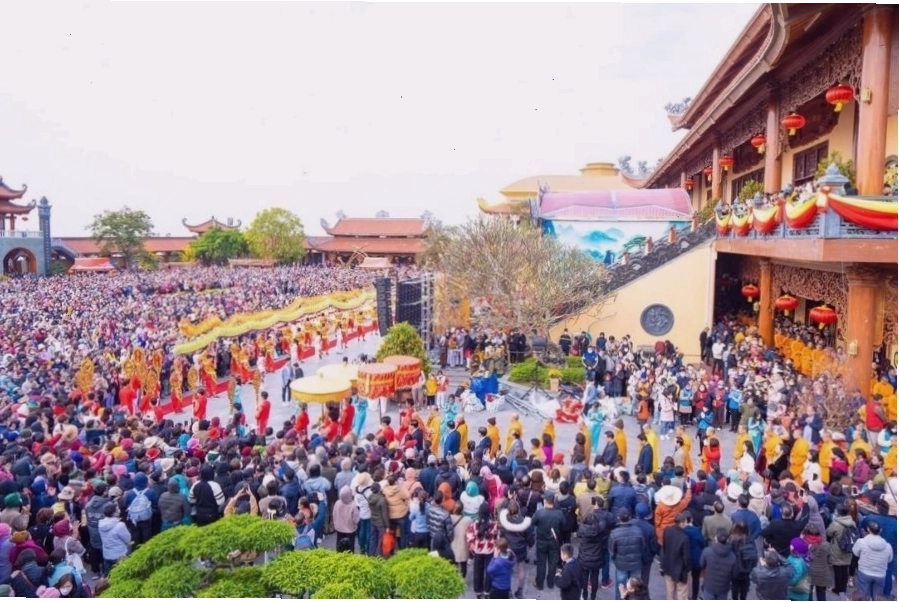 Chùa Khai Nguyên sau khi được phục dựng vào năm 2003