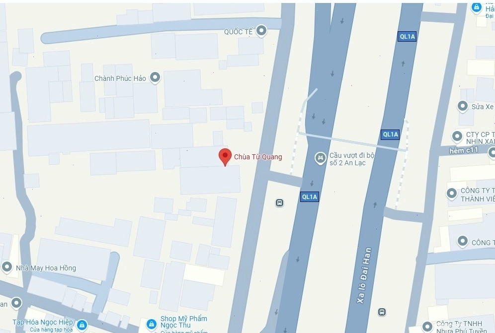 Chùa Từ Quang Bình Chánh tọa lạc tại xã Tân Kiên, Bình Chánh