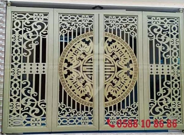 Cổng sắt CNC với họa tiết phong thủy độc đáo, mang ý nghĩa may mắn