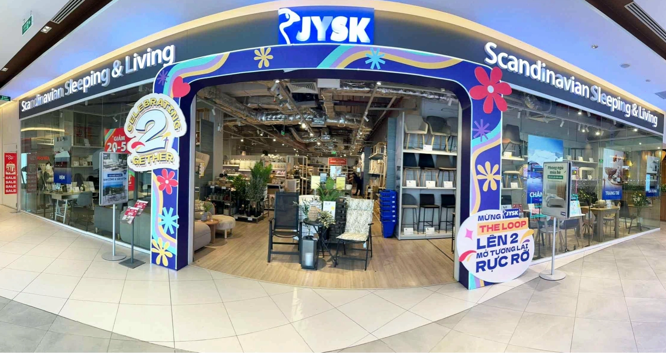 Cửa hàng Jysk trưng bày nội thất