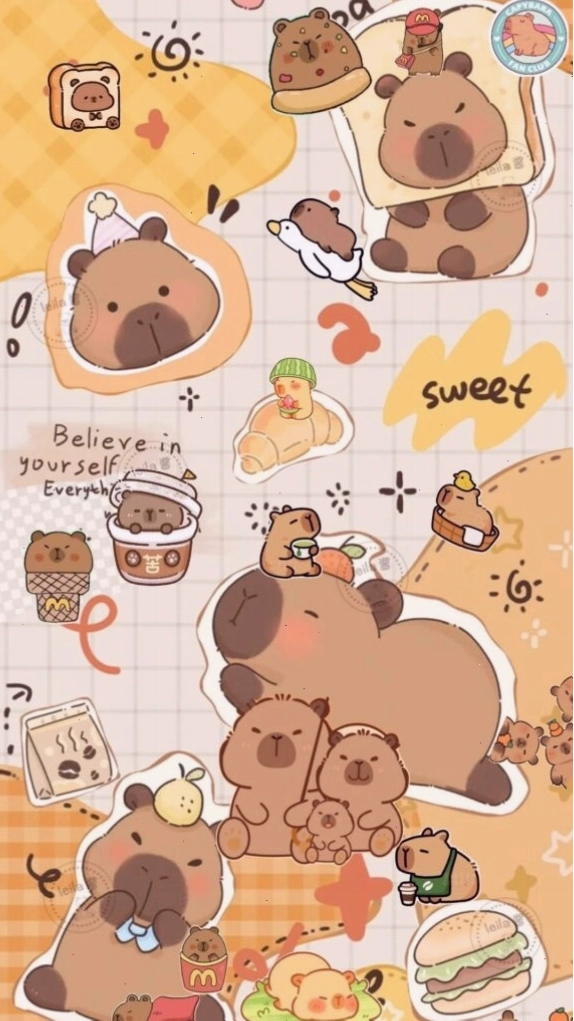 Đàn Capybara vô tri tụ tập bên nhau
