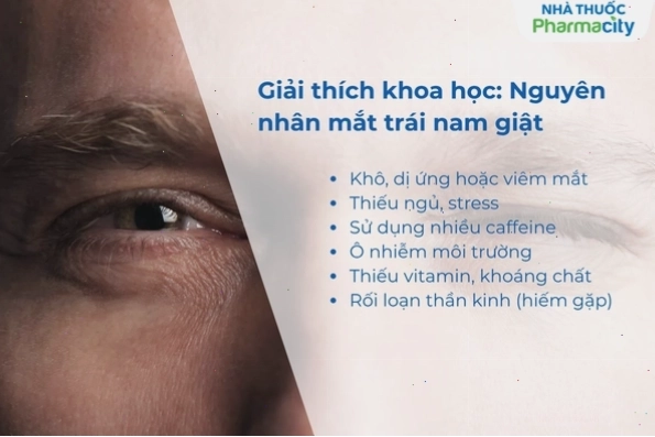 Giải thích khoa học về hiện tượng mắt trái nam giật