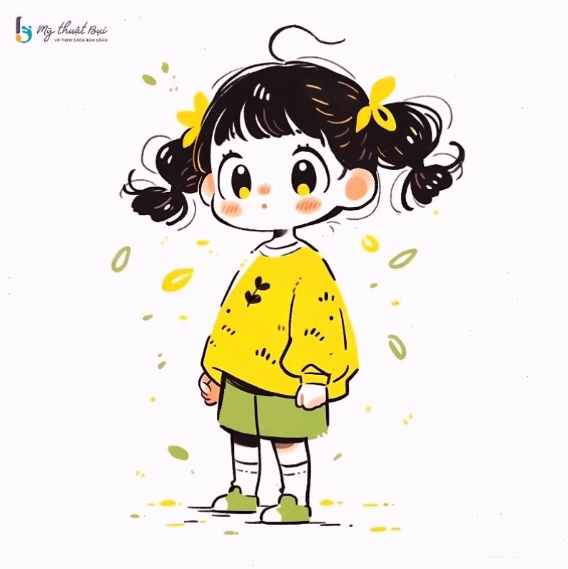 Hình ảnh anime chibi nữ cute với đôi mắt to tròn