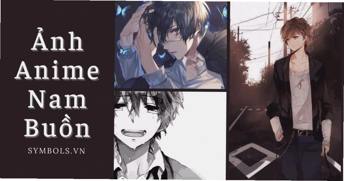 Hình ảnh anime nam buồn với ánh mắt xa xăm