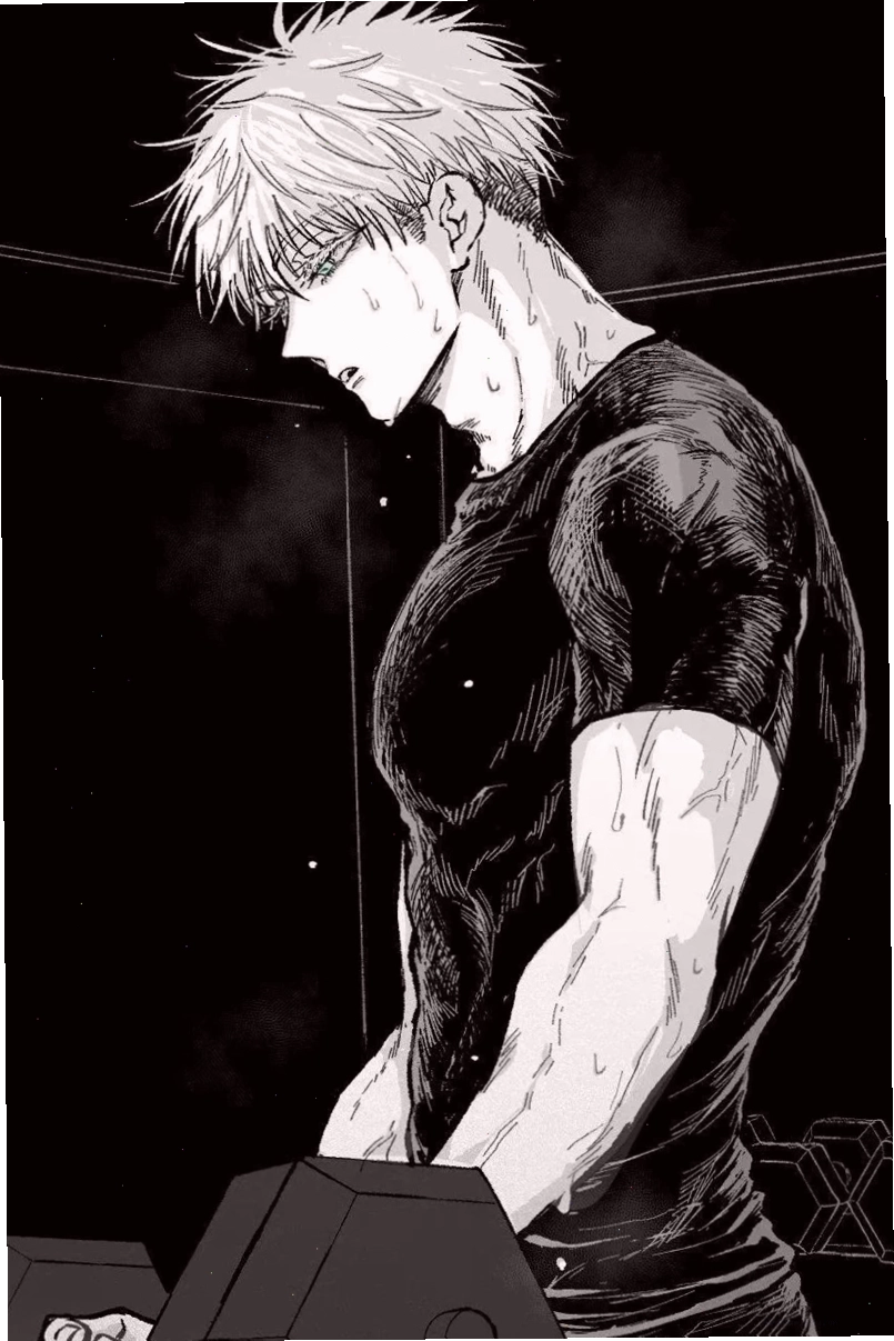 Hình ảnh anime nam ngầu với mái tóc bạch kim ấn tượng