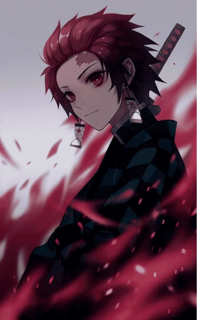Hình Anime Tanjiro ngầu độc đáo với thanh kiếm
