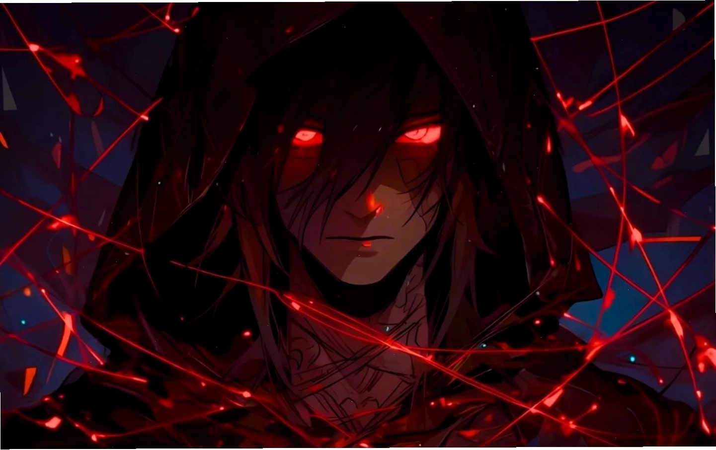 Hình nền anime ma mị, lạnh lùng với đôi mắt bí ẩn