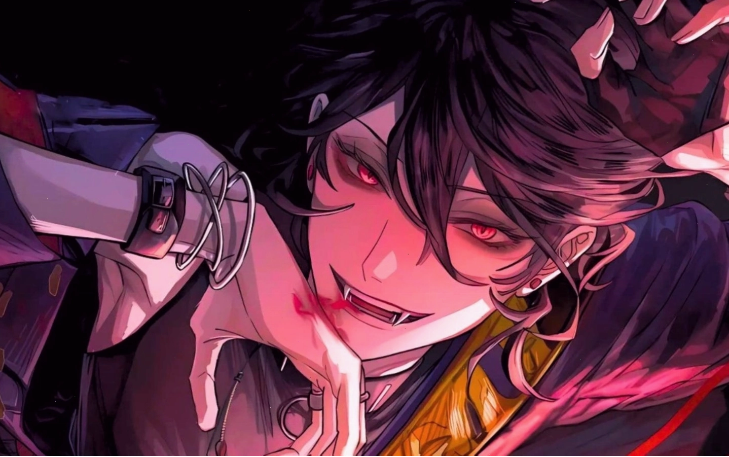 Hình nền anime nhân vật phản diện với vẻ ngoài bí ẩn và ma mị