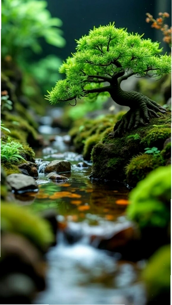 Hình nền cây xanh bonsai đẹp mắt, mang ý nghĩa tài lộc