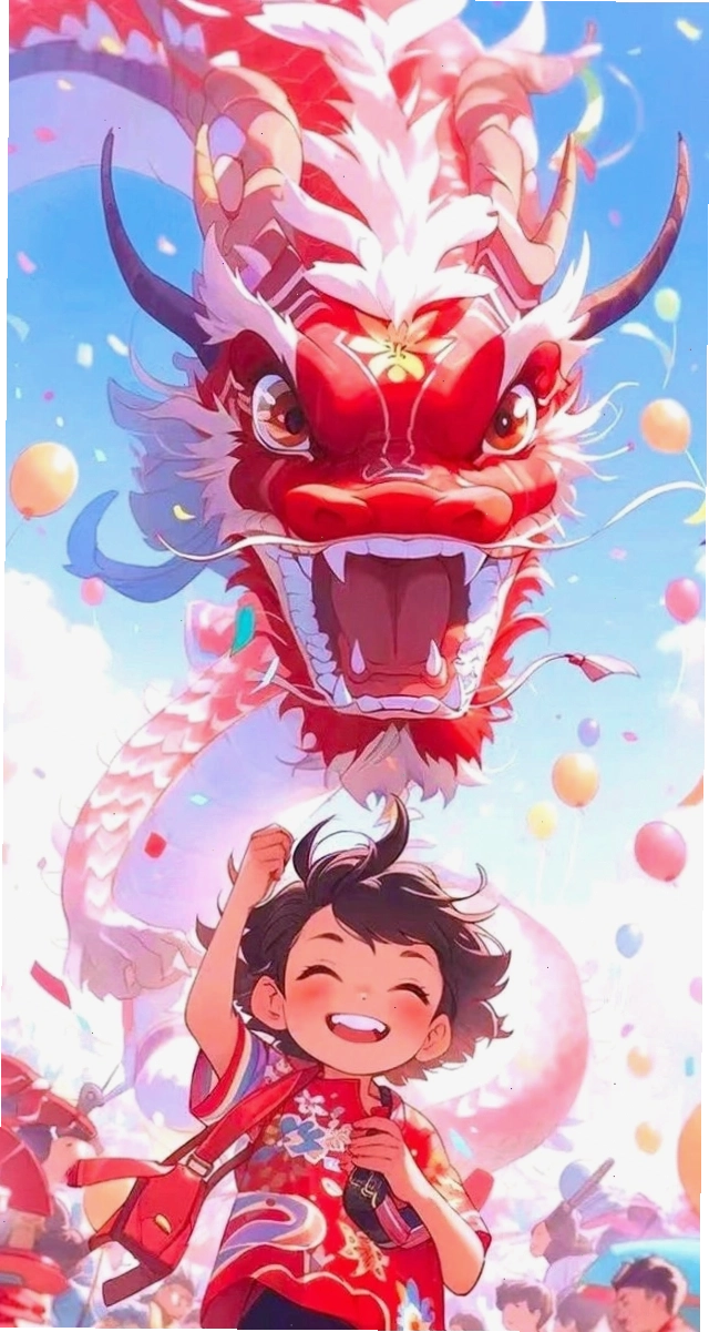 Hình nền điện thoại Tết đẹp với nhân vật anime ấn tượng