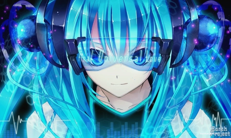 Hình nền máy tính anime 3D cô gái robot